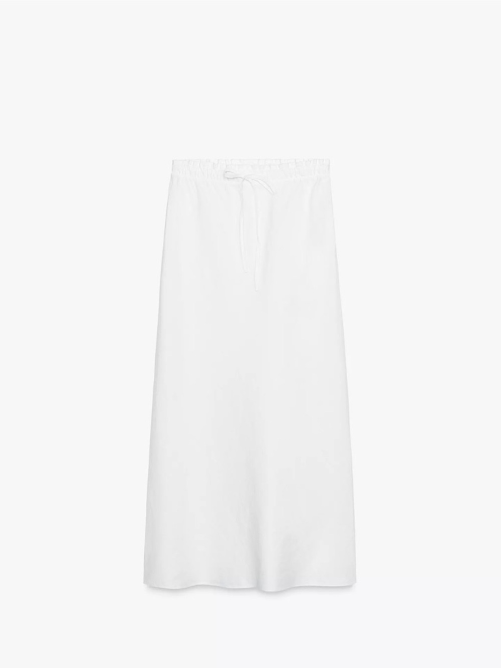 Zara 100% linen midi skirt